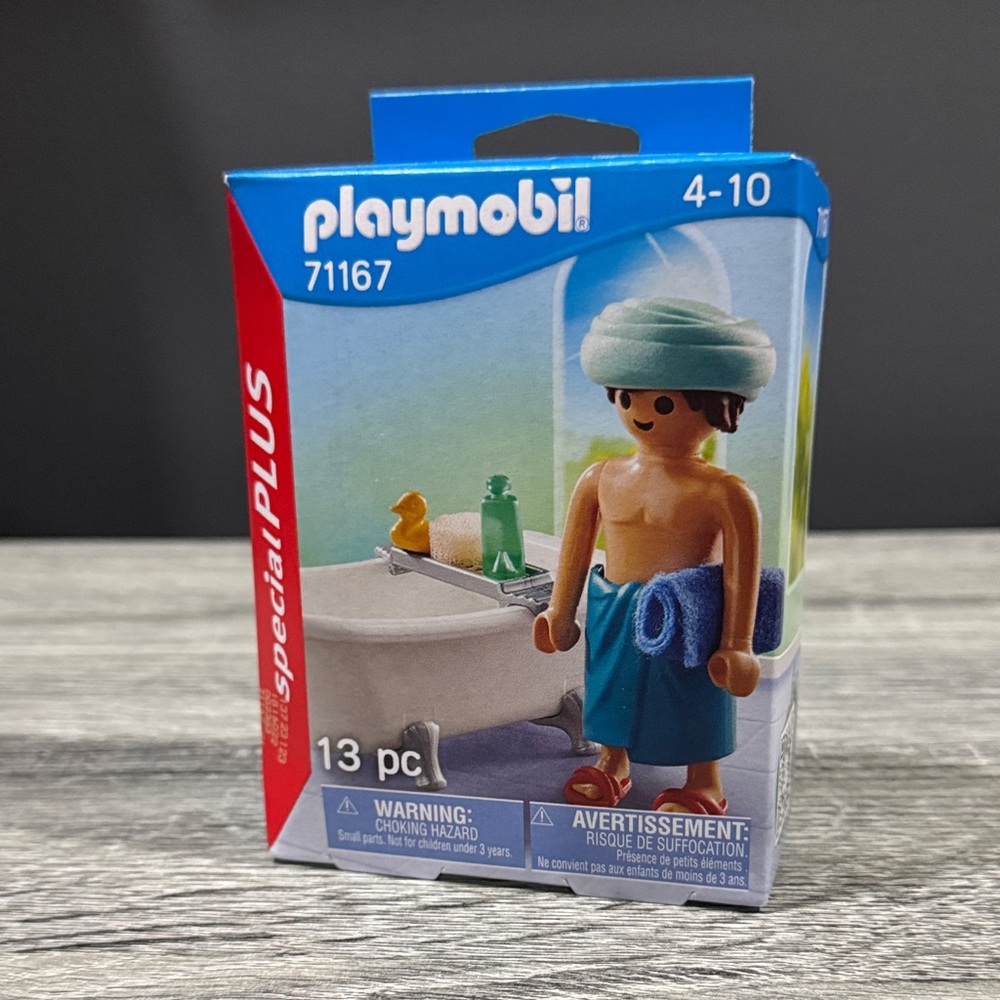 Playmobil | Special Plus #71167: Man with Bath Tub - Toy Figure Playset